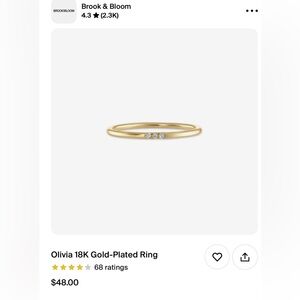 Olivia Gold-Plated Ring